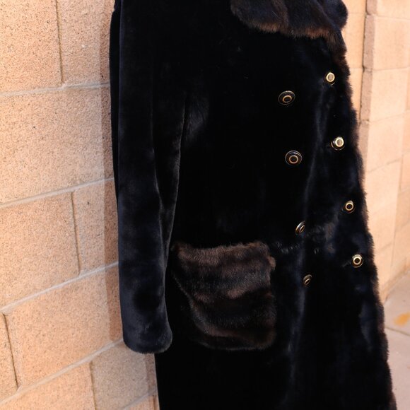 Vintage Borgazia Faux Fur Deep Pile Fabric by Borg Textiles Shearling Fur Coat B - Picture 3 of 15